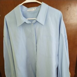 Blue full button shirt